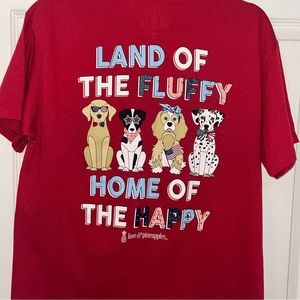 New Love & Pineapples T-Shirt Size Medium 100% cotton